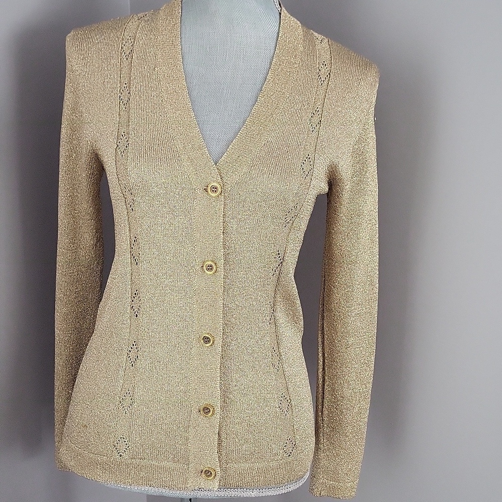 Hudson's Bay Company Vintage Gold Metallic Cardigan